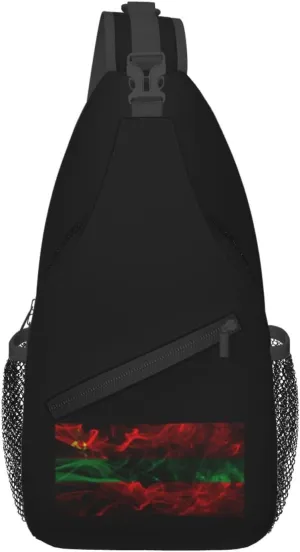 Smoke Style Flag Of Transnistria State Crossbody Bags For Women Men Chest Backpack Gym Shoulder Bag Travel Outdoor Sports Casual Crossbody Bags