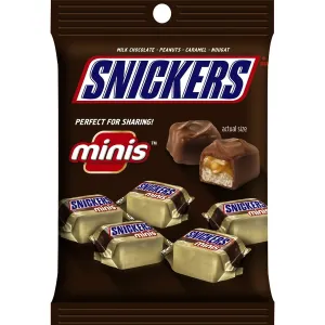 SNICKERS Minis Size Chocolate Candy Bars 4.4-Ounce Bag (Pack of 12)