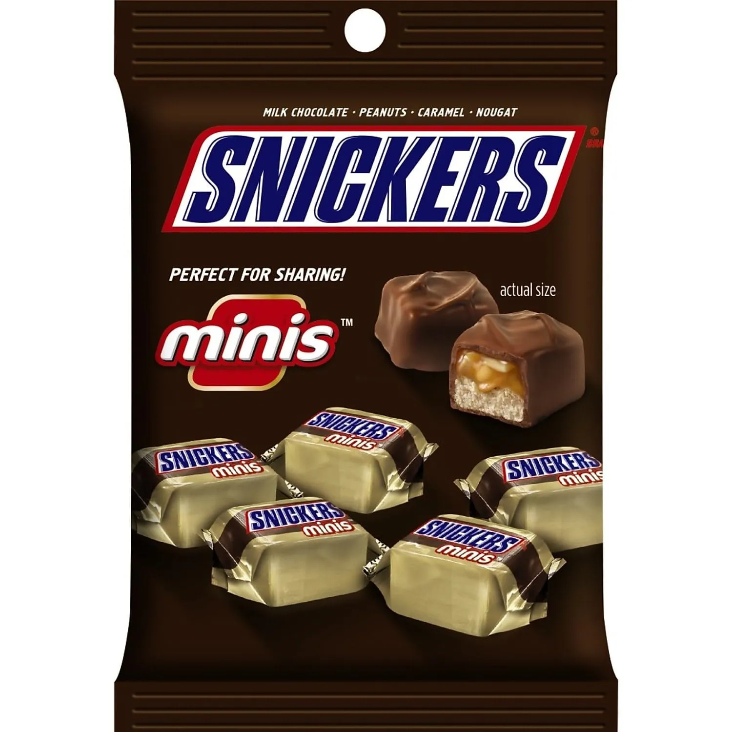 SNICKERS Minis Size Chocolate Candy Bars 4.4-Ounce Bag (Pack of 12)