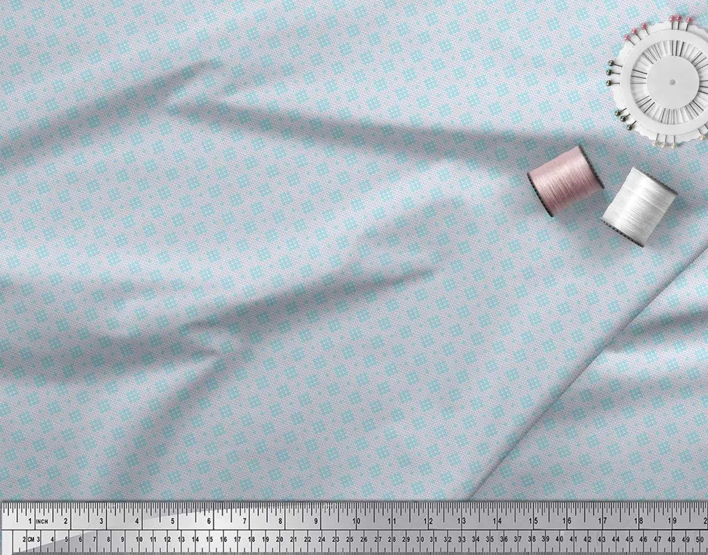Soimoi Rayon Pink Fabric - by The Yard - 56 Inch Wide - Knitted Sewing Shirting - Textile Charm with Knitted Sewing Patterns Printed Fabric