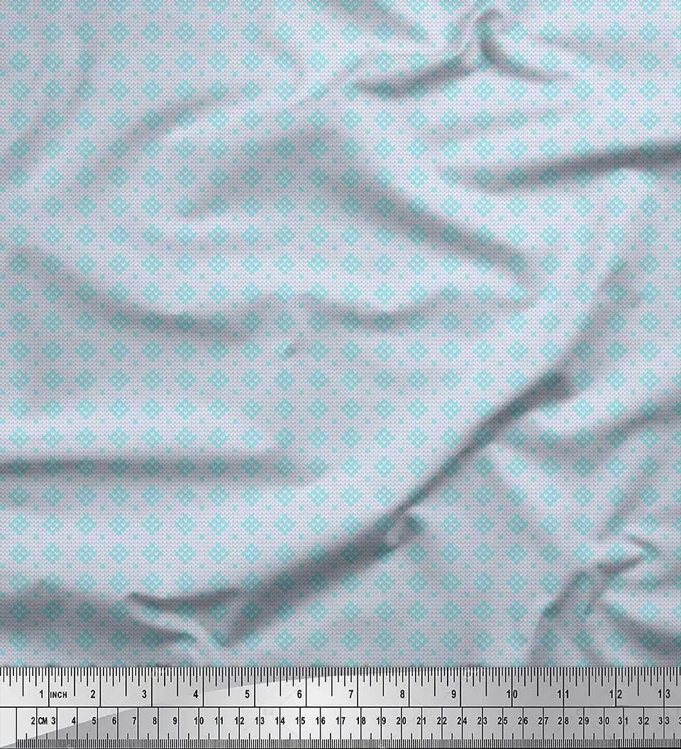 Soimoi Rayon Pink Fabric - by The Yard - 56 Inch Wide - Knitted Sewing Shirting - Textile Charm with Knitted Sewing Patterns Printed Fabric