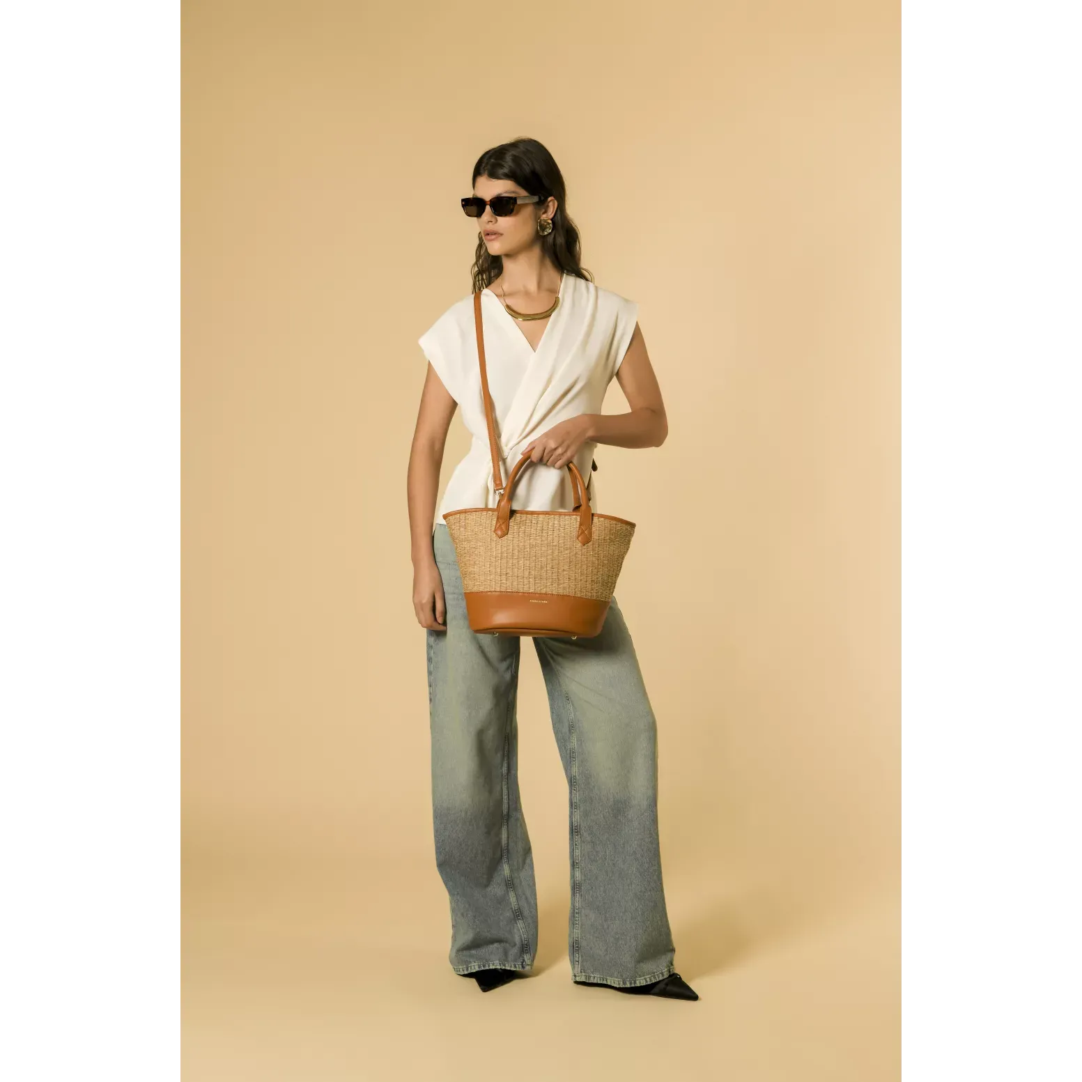 Soleil Rattan Bag - Tan