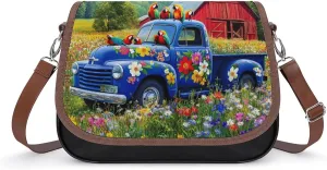 Songbirds on The Farm Crossbody Bags for Women Leather Tote Bag Handbag Purse for Work Travel