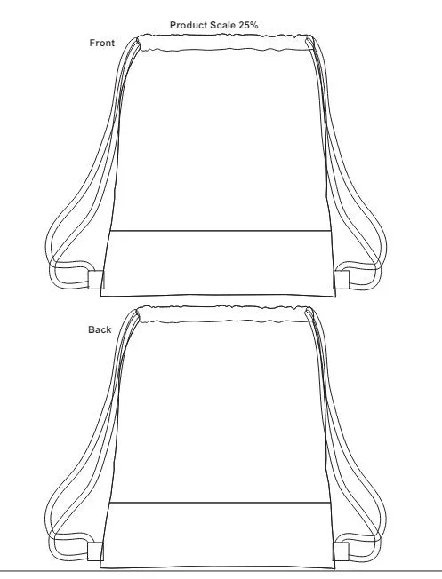 Split Recycled Cotton Drawstring Bag