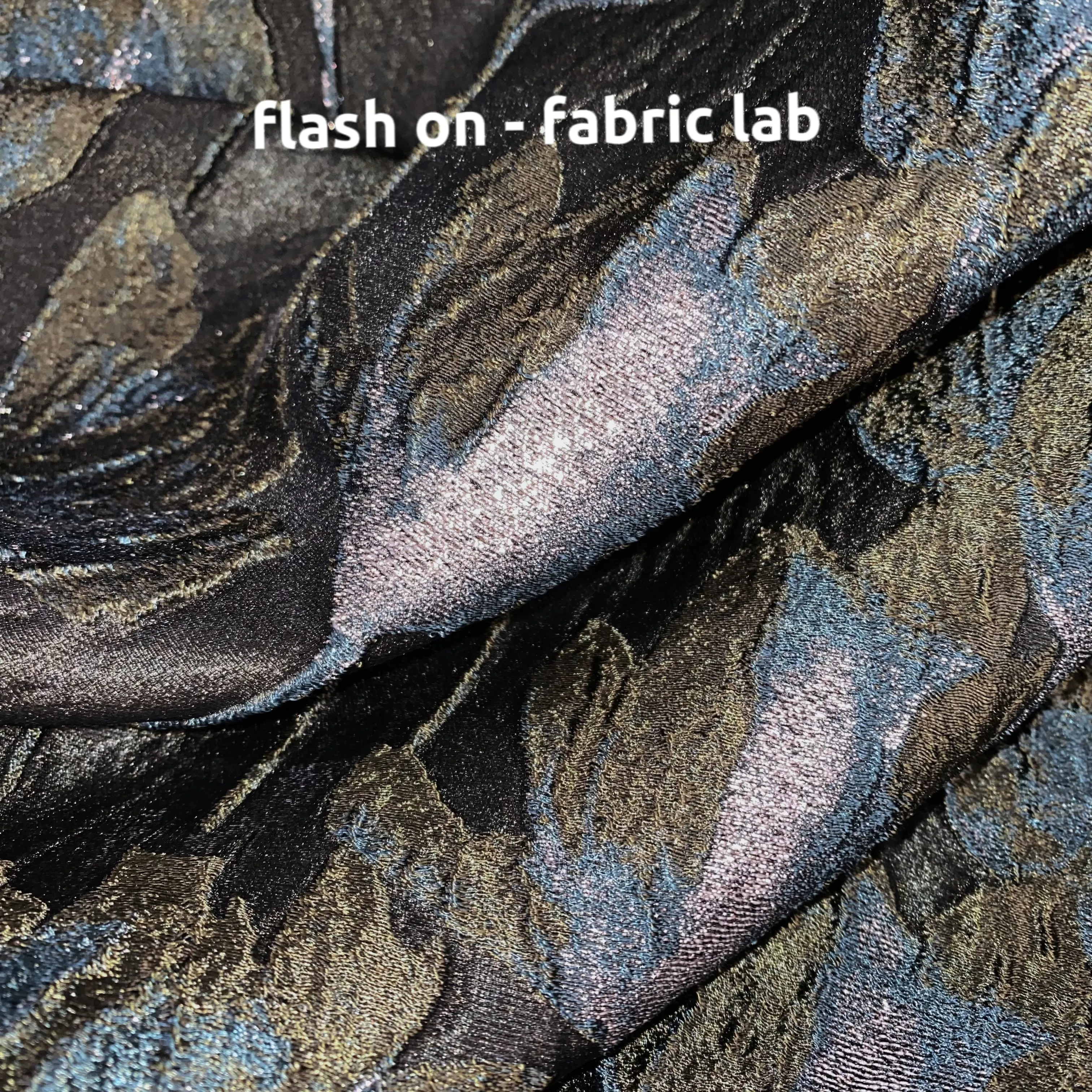 Spring Blossom Brocade - Metallic - Olive