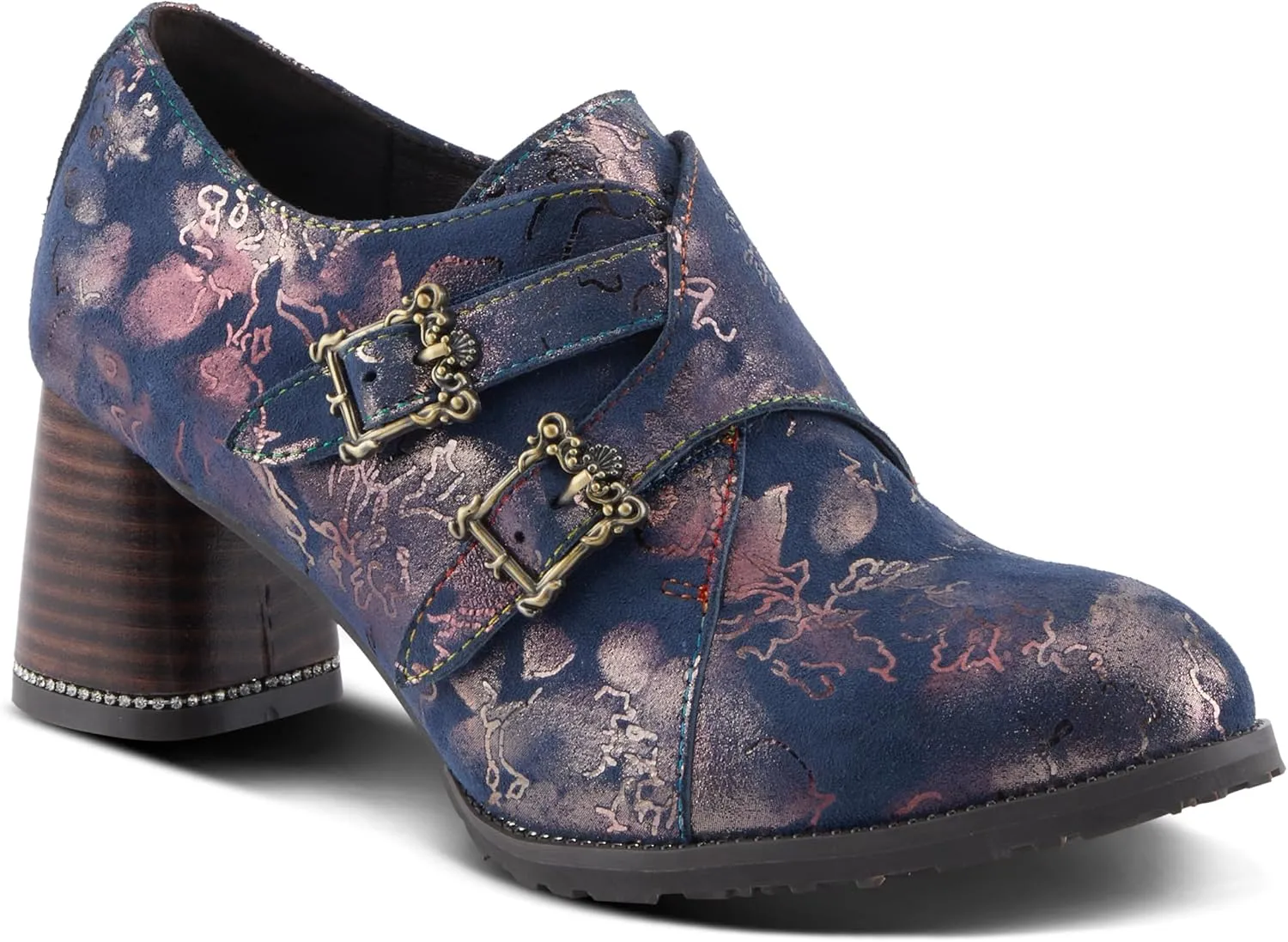 Spring Step L'Artiste Maisiana Women's Metallic Shooties - Glistening Suede, Glamorous Shine, Versatile Shoes