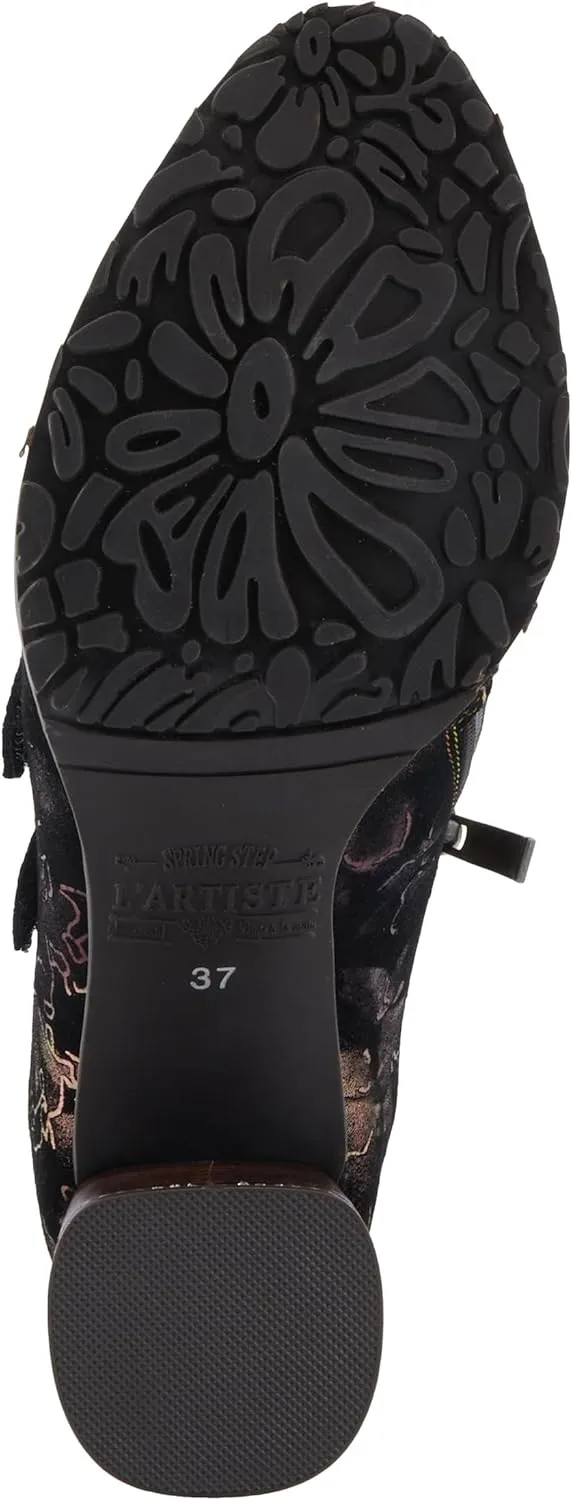 Spring Step L'Artiste Maisiana Women's Metallic Shooties - Glistening Suede, Glamorous Shine, Versatile Shoes