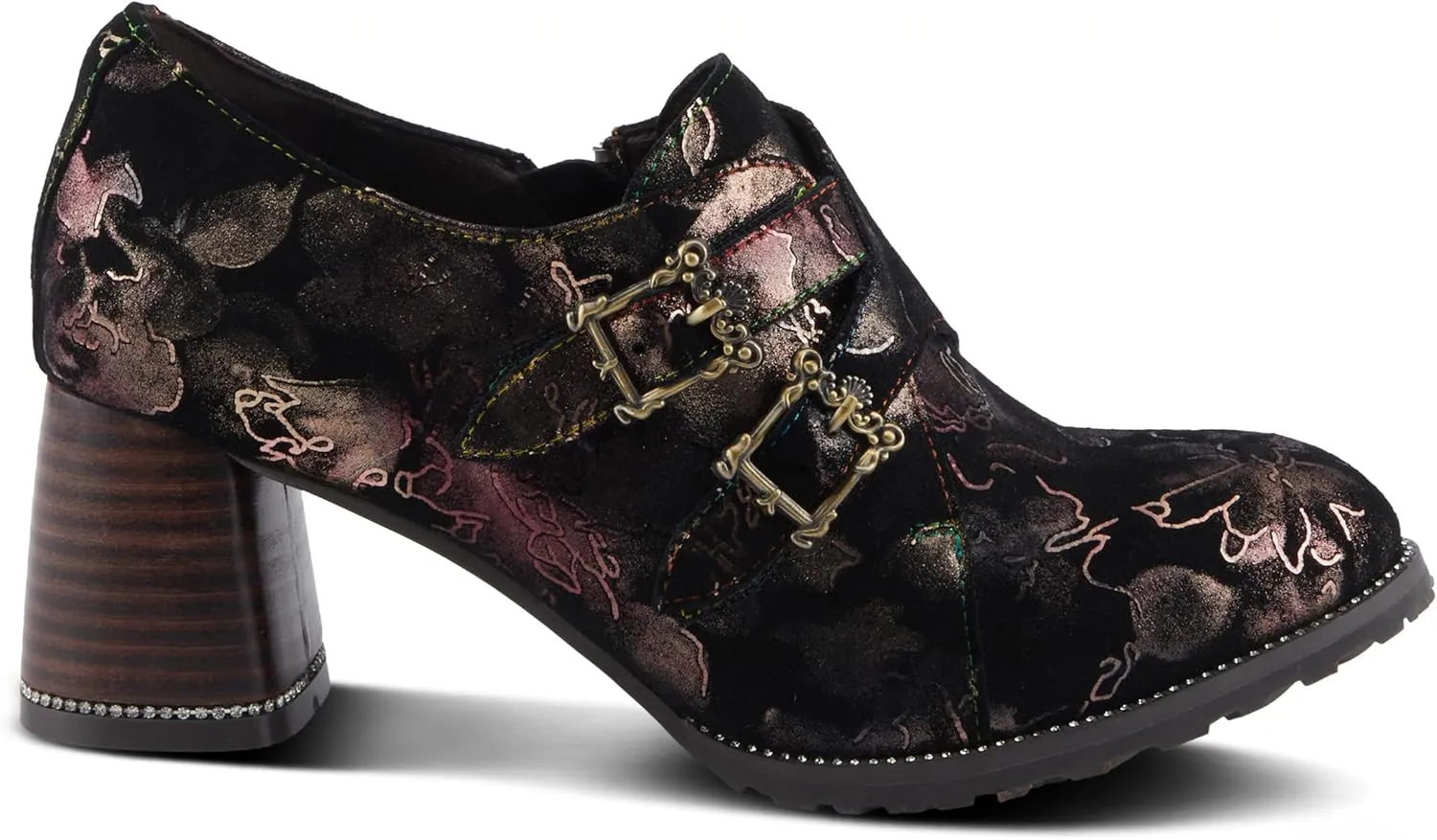 Spring Step L'Artiste Maisiana Women's Metallic Shooties - Glistening Suede, Glamorous Shine, Versatile Shoes