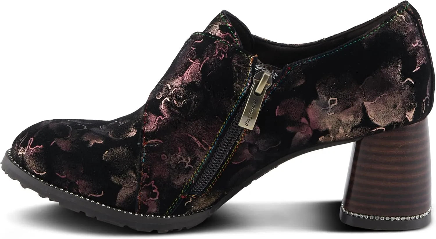 Spring Step L'Artiste Maisiana Women's Metallic Shooties - Glistening Suede, Glamorous Shine, Versatile Shoes