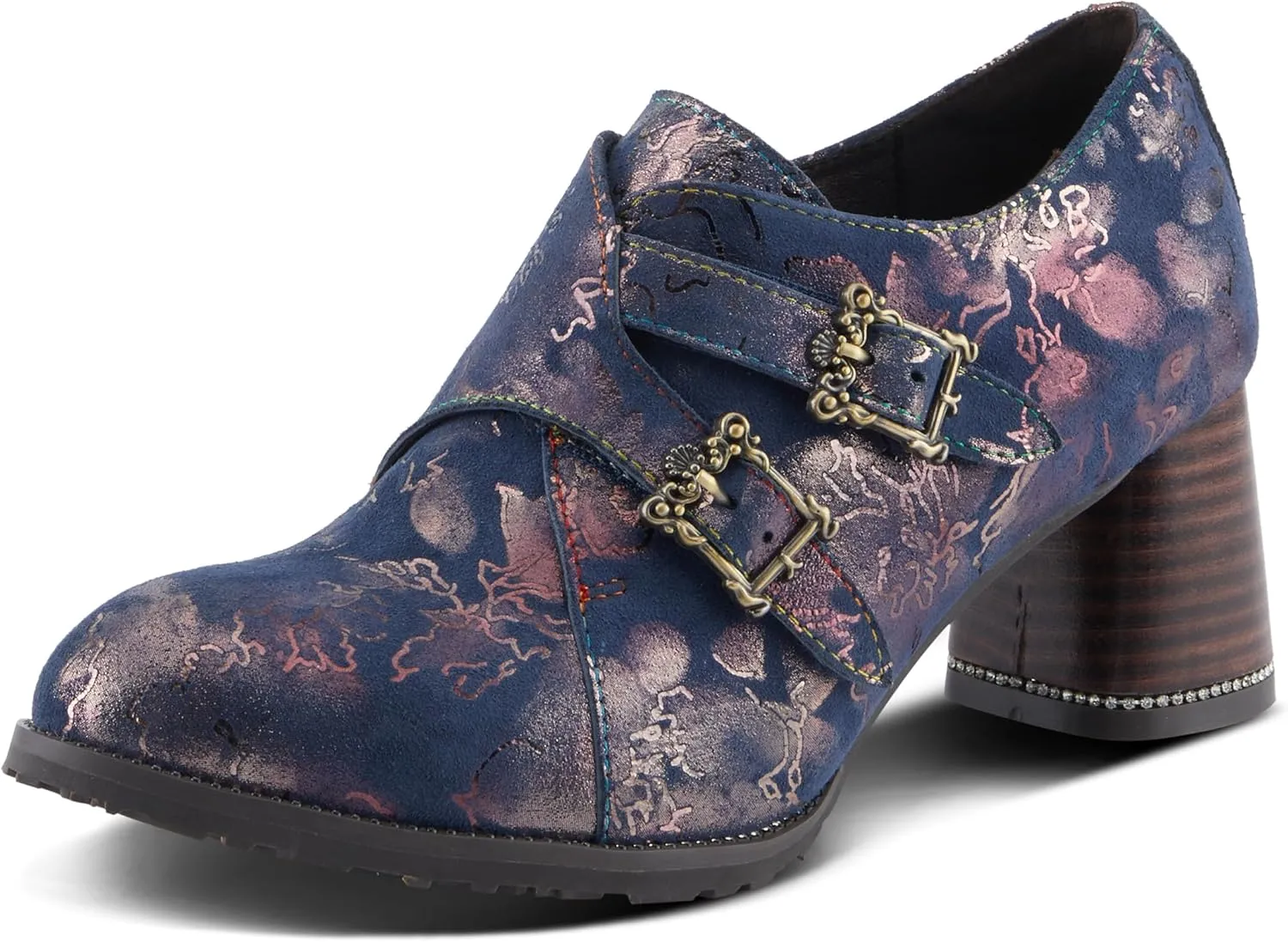 Spring Step L'Artiste Maisiana Women's Metallic Shooties - Glistening Suede, Glamorous Shine, Versatile Shoes