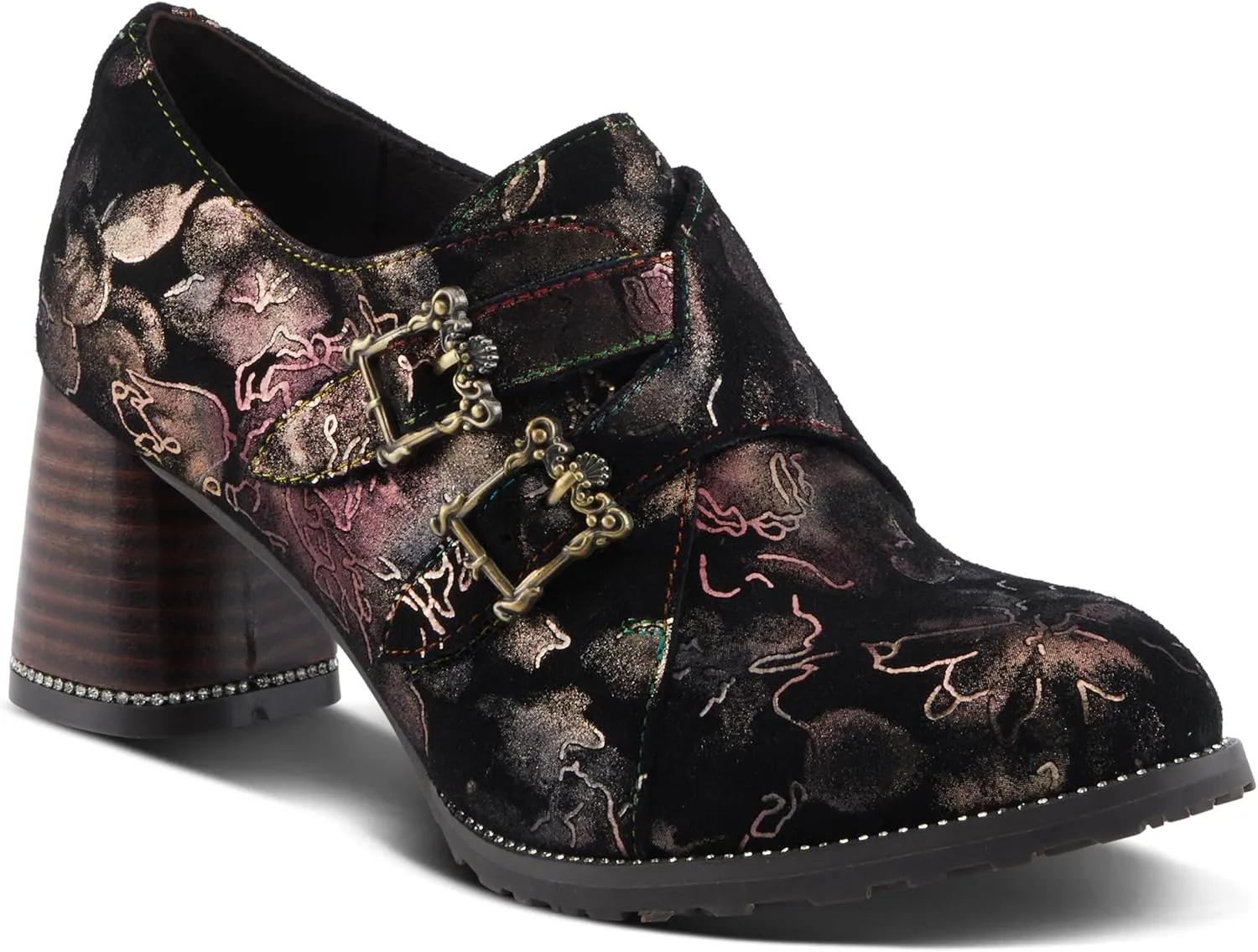 Spring Step L'Artiste Maisiana Women's Metallic Shooties - Glistening Suede, Glamorous Shine, Versatile Shoes