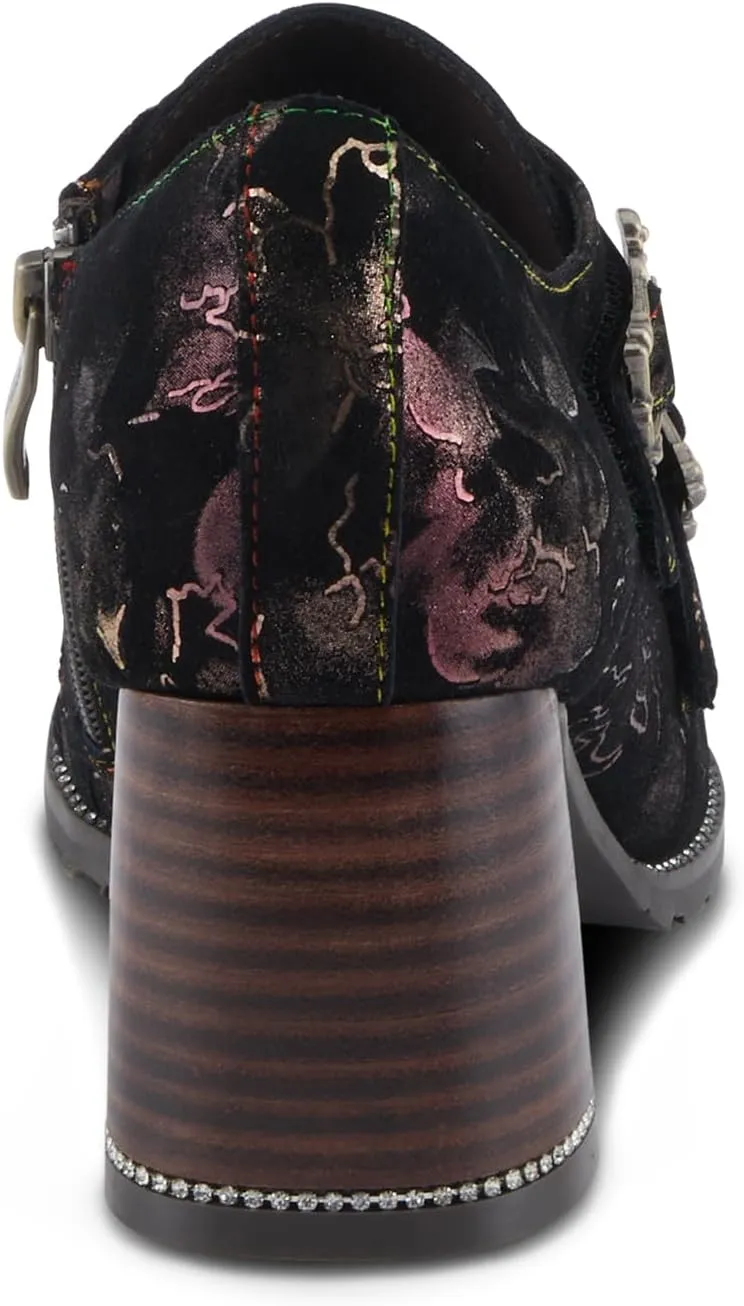 Spring Step L'Artiste Maisiana Women's Metallic Shooties - Glistening Suede, Glamorous Shine, Versatile Shoes