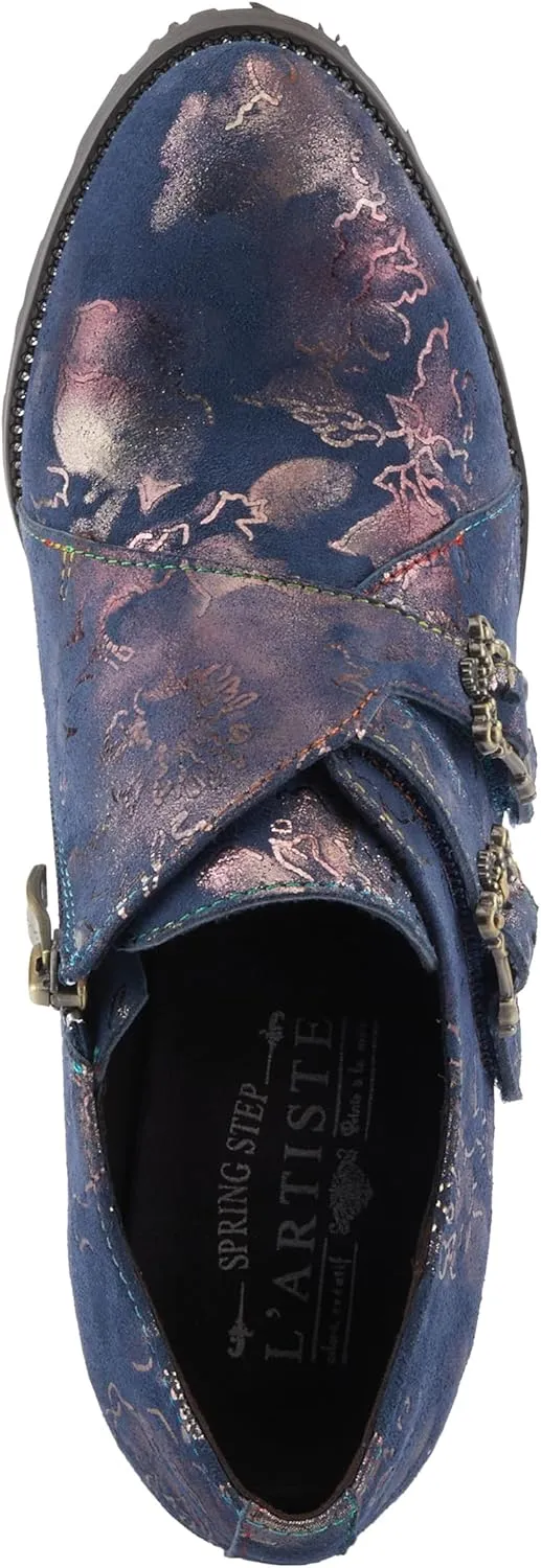 Spring Step L'Artiste Maisiana Women's Metallic Shooties - Glistening Suede, Glamorous Shine, Versatile Shoes