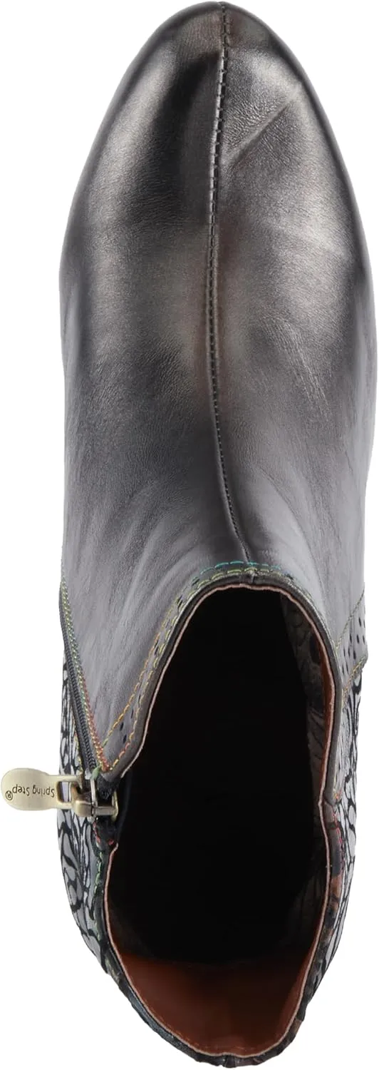 Spring Step L'Artiste Marleigh Women's Metallic Bootie - Glittering Accents, Iridescent Patterns, Enchanting Ankle Boots