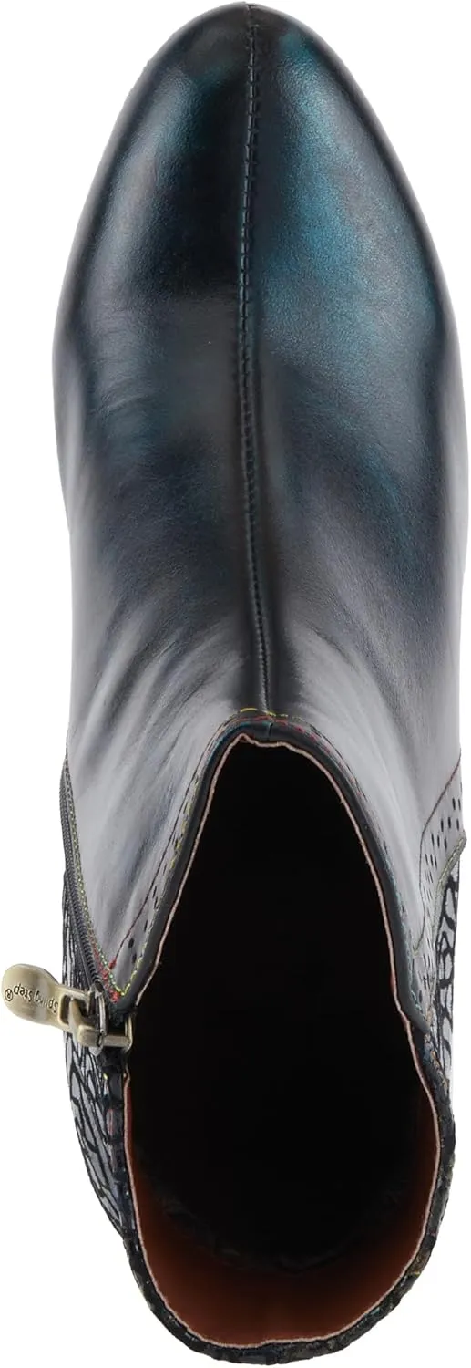 Spring Step L'Artiste Marleigh Women's Metallic Bootie - Glittering Accents, Iridescent Patterns, Enchanting Ankle Boots