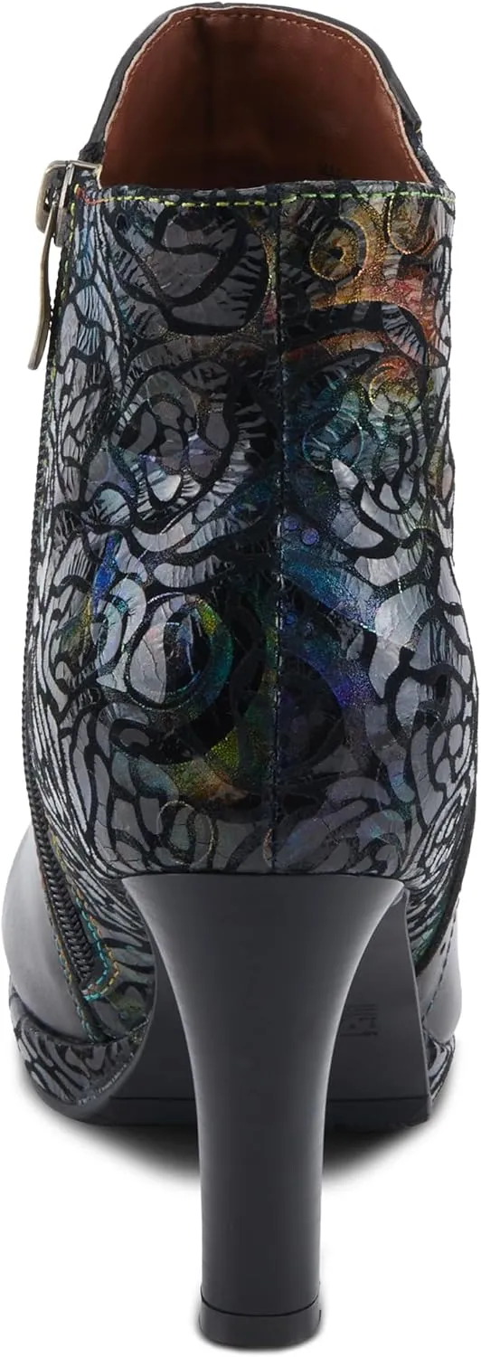 Spring Step L'Artiste Marleigh Women's Metallic Bootie - Glittering Accents, Iridescent Patterns, Enchanting Ankle Boots