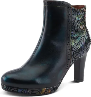 Spring Step L'Artiste Marleigh Women's Metallic Bootie - Glittering Accents, Iridescent Patterns, Enchanting Ankle Boots