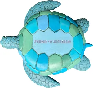 Springmaid Pier South Carolina Beach Souvenir Hand Painted Resin Refrigerator Magnet Turtle Design 2 Pack