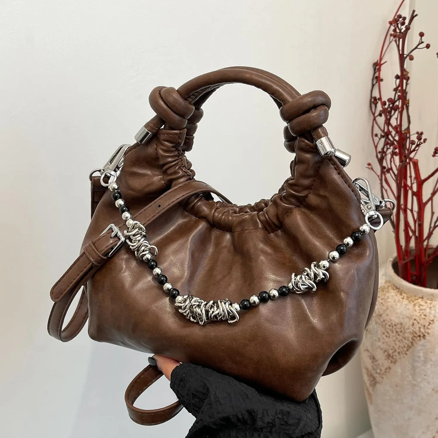 Squeeze Top Handle Bags Designer Handbag Small Tote Bag Crossbody Purses Women 2025 Trendy