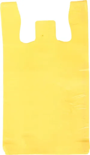 SSWBasics Yellow Plastic T-Shirt Shopping Bags - Case of 1,000-11 ½” x 6" x 21" -