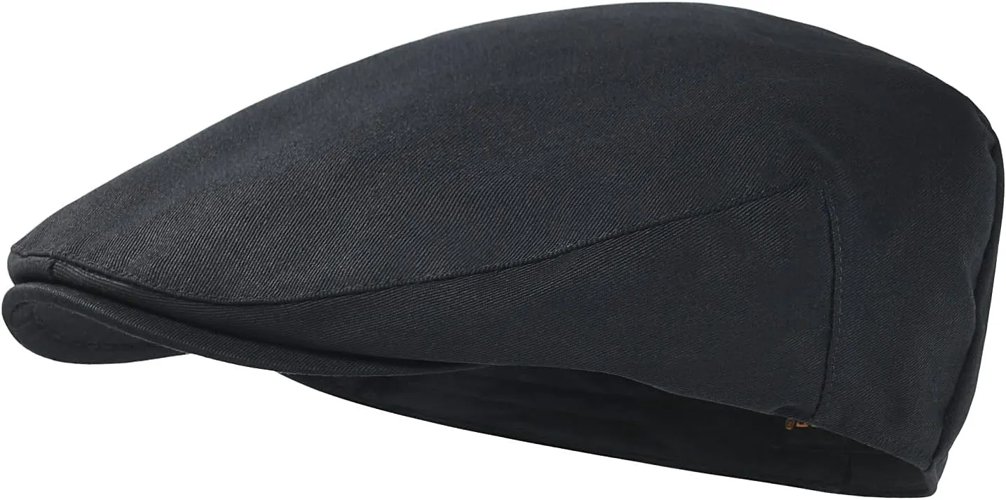 STARANCE Men's Cotton Ivy Gatsby Newsboy Hat Summer Driving Scally Cap Thin