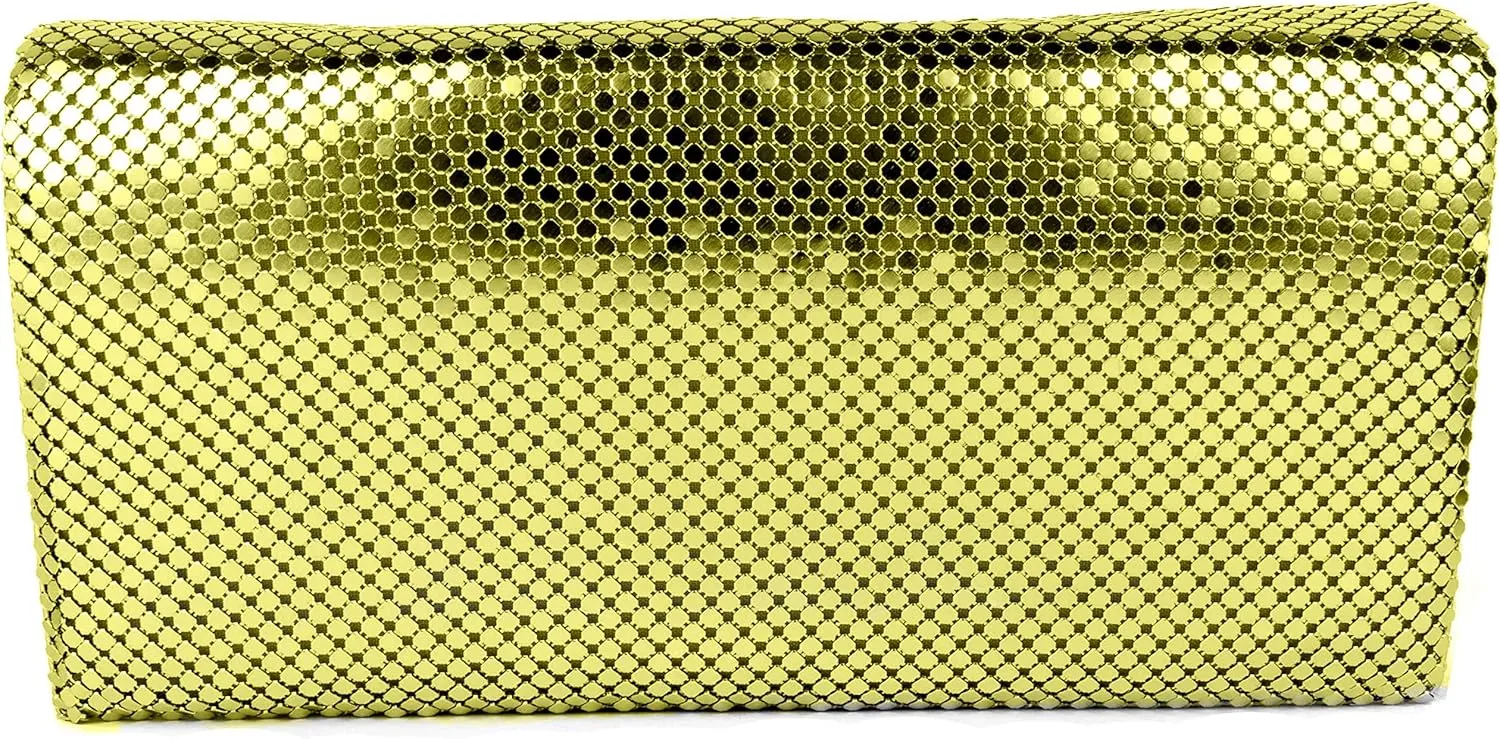 Stephanie Imports Luxuriant Soft Metallic Mesh Women's Shoulder Evening Clutch Wallet Purse