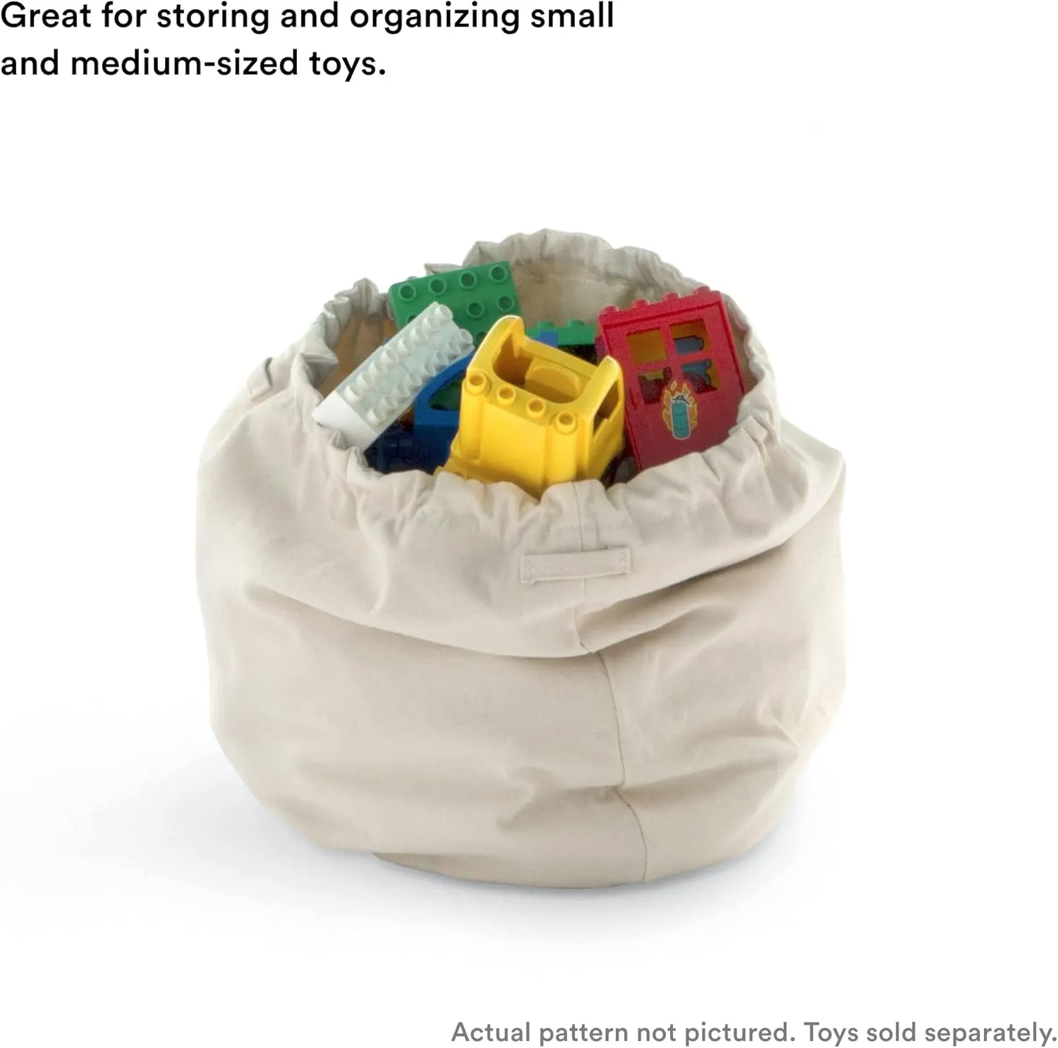 Stokke MuTable Cotton Bag, Windmills - Toy Storage Bag for Small to Medium-Sized Toys - Made of Soft Cotton - Lightweight, Easy to Carry