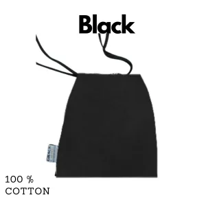Storage Bag - Versatile Cotton Small Drawstring  Bag - Perfect for Everyday Use - Black