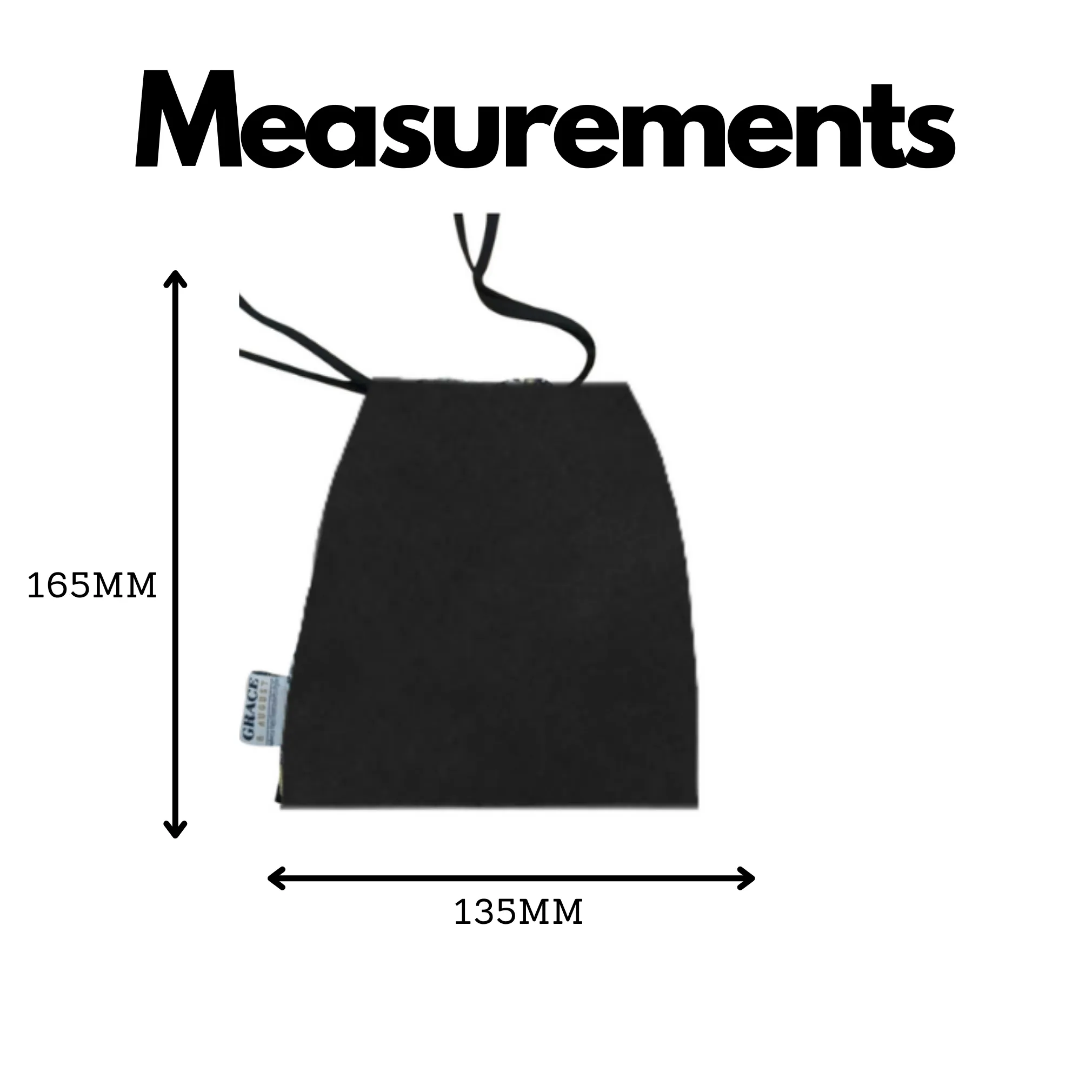 Storage Bag - Versatile Cotton Small Drawstring  Bag - Perfect for Everyday Use - Black