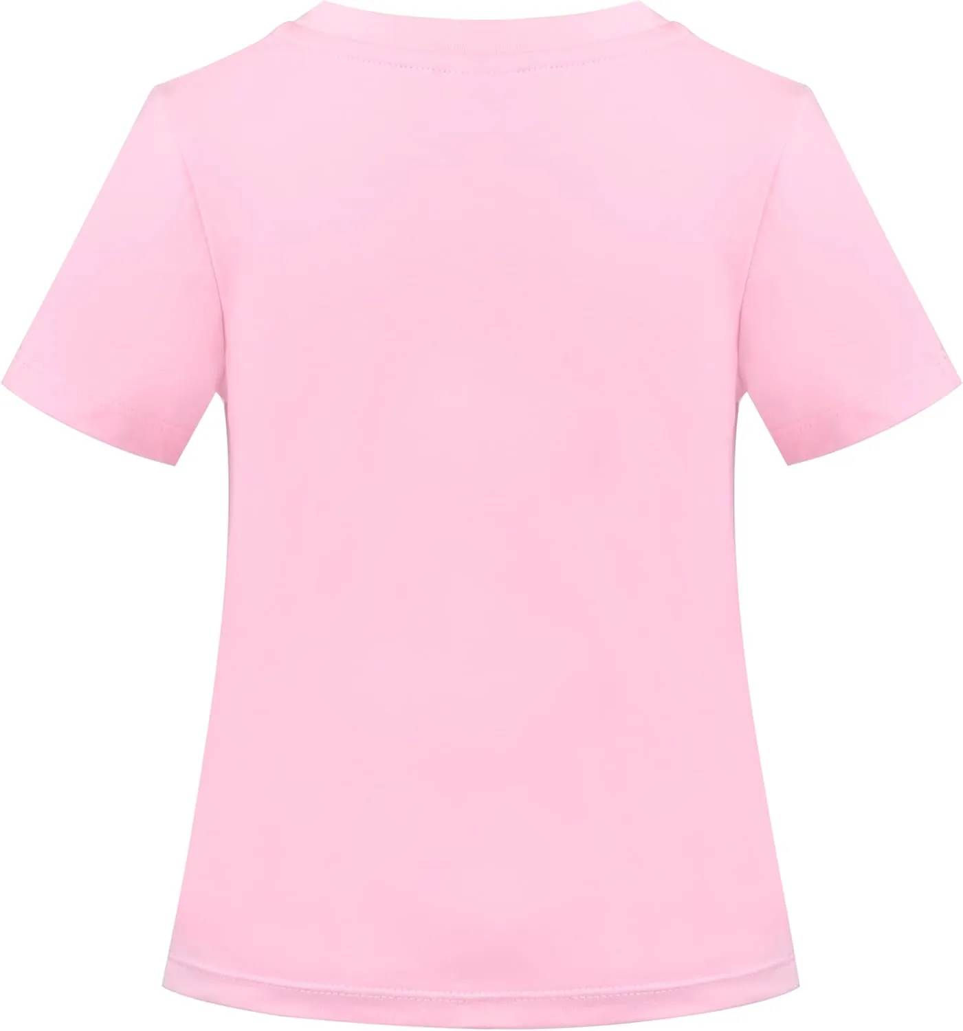Sunny Fashion 2 Pack Girls T-Shirt Top Tee Solid Striped Basic Cozy Cotton Essential