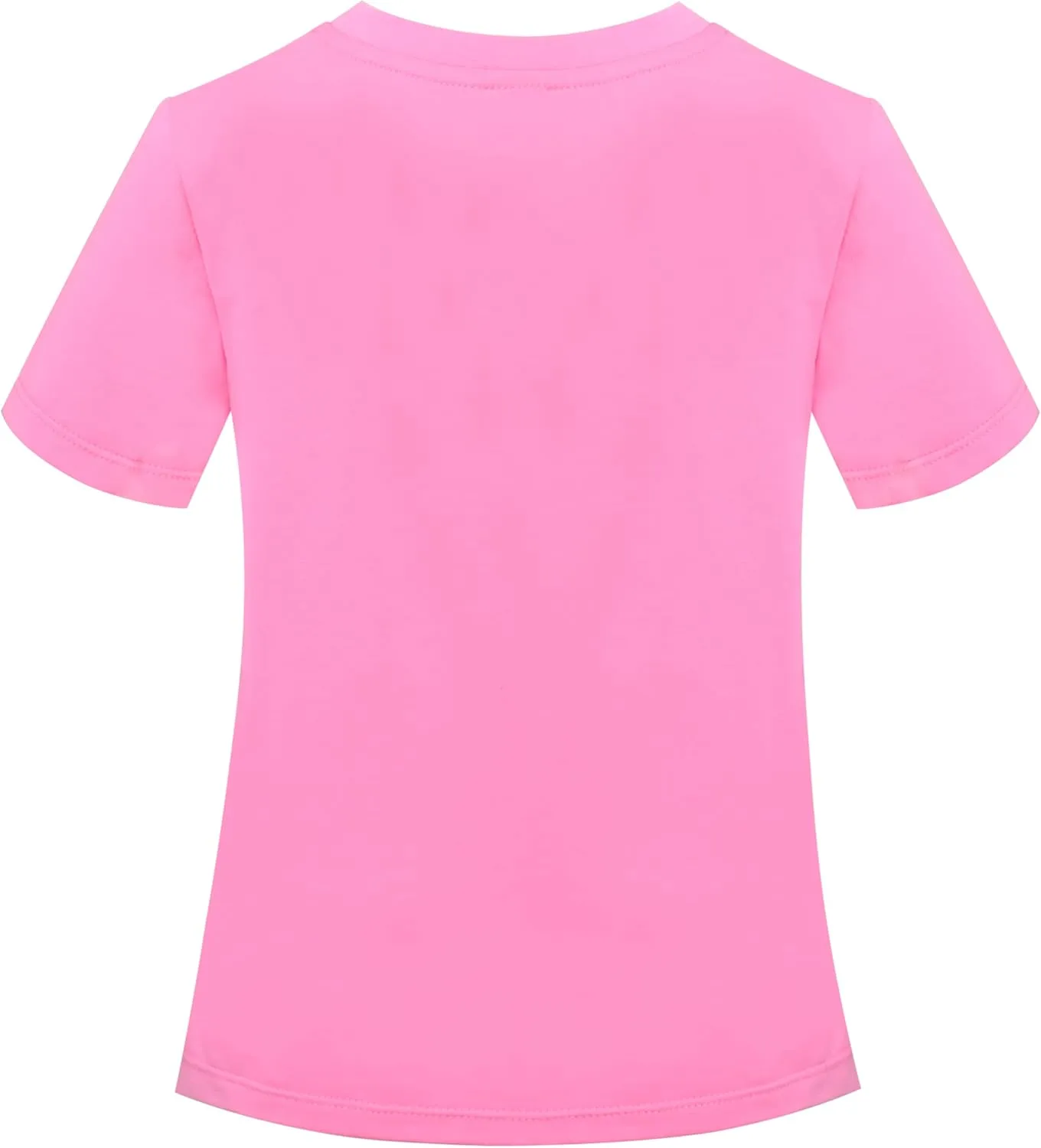 Sunny Fashion 2 Pack Girls T-Shirt Top Tee Solid Striped Basic Cozy Cotton Essential