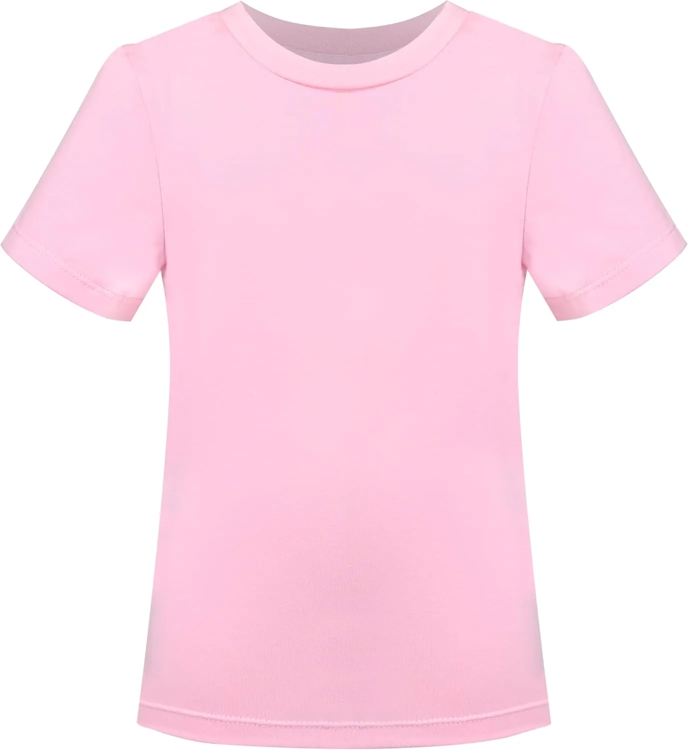 Sunny Fashion 2 Pack Girls T-Shirt Top Tee Solid Striped Basic Cozy Cotton Essential