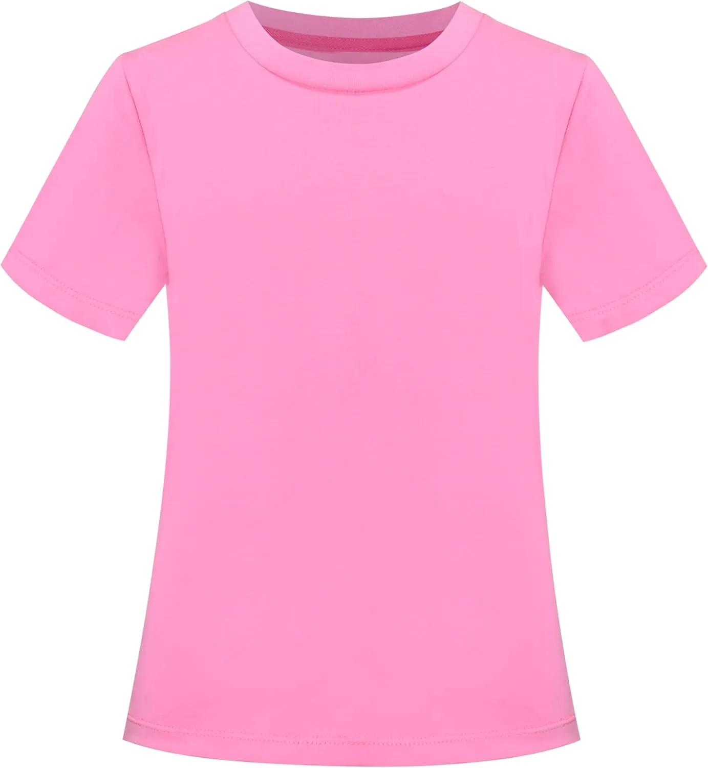 Sunny Fashion 2 Pack Girls T-Shirt Top Tee Solid Striped Basic Cozy Cotton Essential