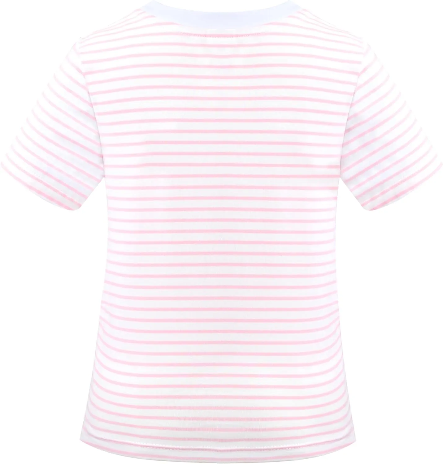 Sunny Fashion 2 Pack Girls T-Shirt Top Tee Solid Striped Basic Cozy Cotton Essential