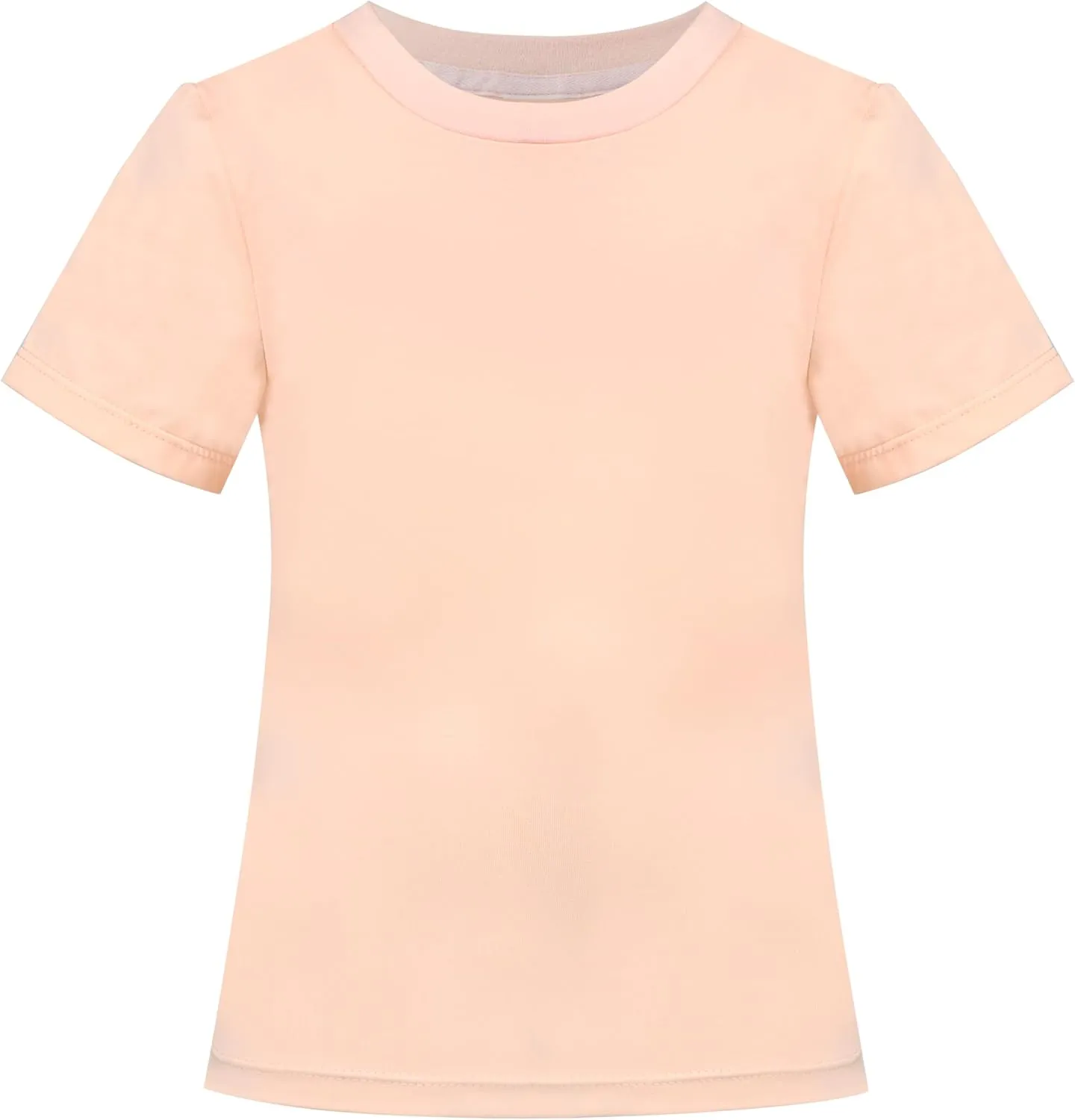 Sunny Fashion 2 Pack Girls T-Shirt Top Tee Solid Striped Basic Cozy Cotton Essential