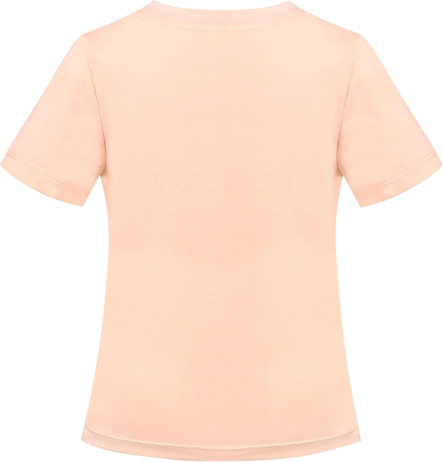 Sunny Fashion 2 Pack Girls T-Shirt Top Tee Solid Striped Basic Cozy Cotton Essential