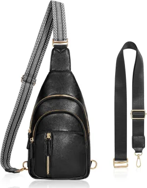SUOSDEY Sling Bags for Women - Crossbody Leather Sling Backpack Chest Shoulder Bags for Casual Traveling Hiking Cycling