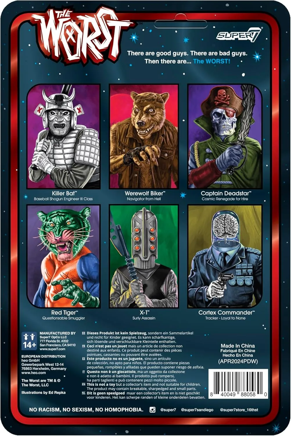 Super7 The Worst Cortex Commander (Scum Squad) - 3.75" The Worst Action Figure with Accessory Collectibles and Retro Toys