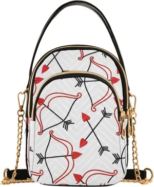 susiyo Arrows Bow Small Crossbody Bags Shoulder Bag for Women Multi Zipper Stylish Ladies Messenger Bags Phone Purse Handbag Wallet