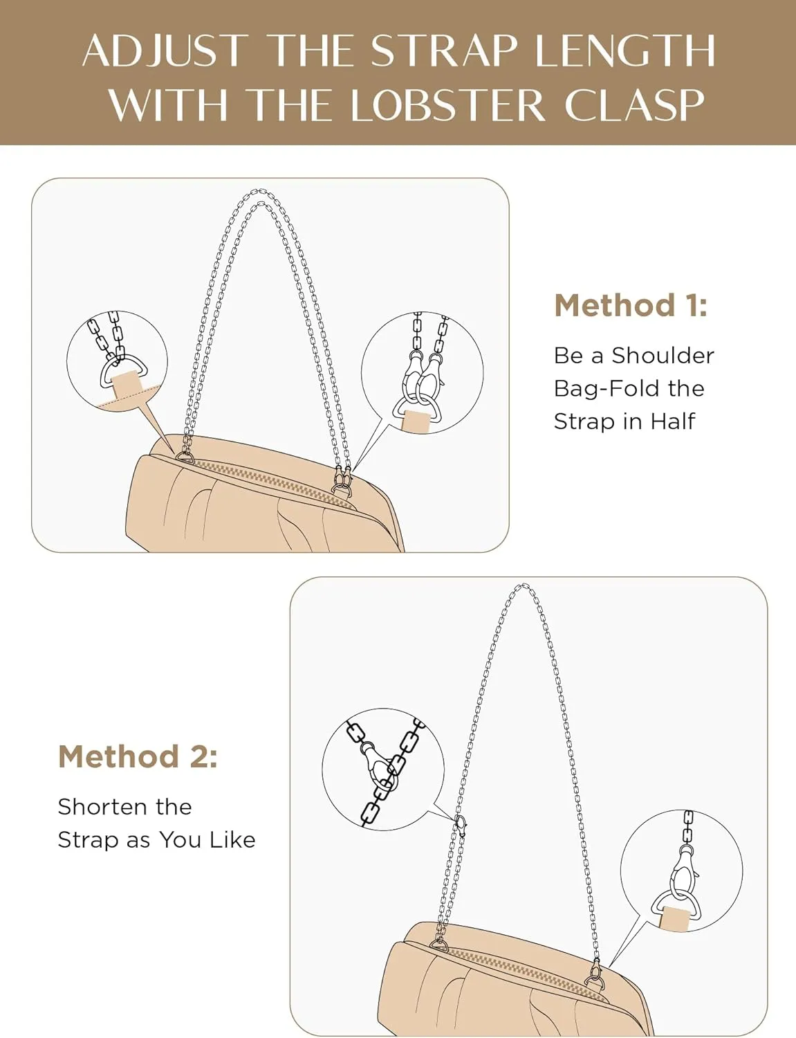 SWEETV Dressy Vegan Leather Clutch Purse for Women Formal, Soft Pleated PU Evening Clutch for Weddings, Proms, Cocktail-Gemma