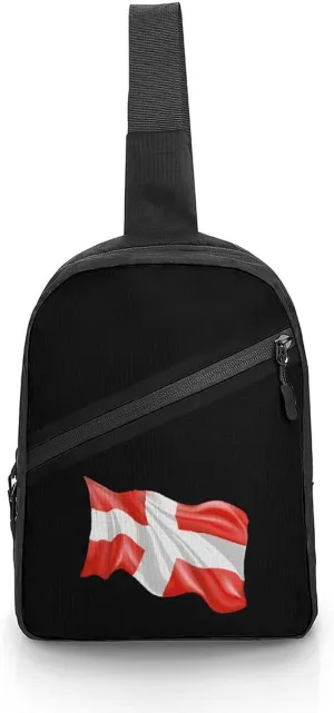 Switch Flag Sling Backpack Crossbody Shoulder Bag Casual Chest Bag Travel Hiking Daypack