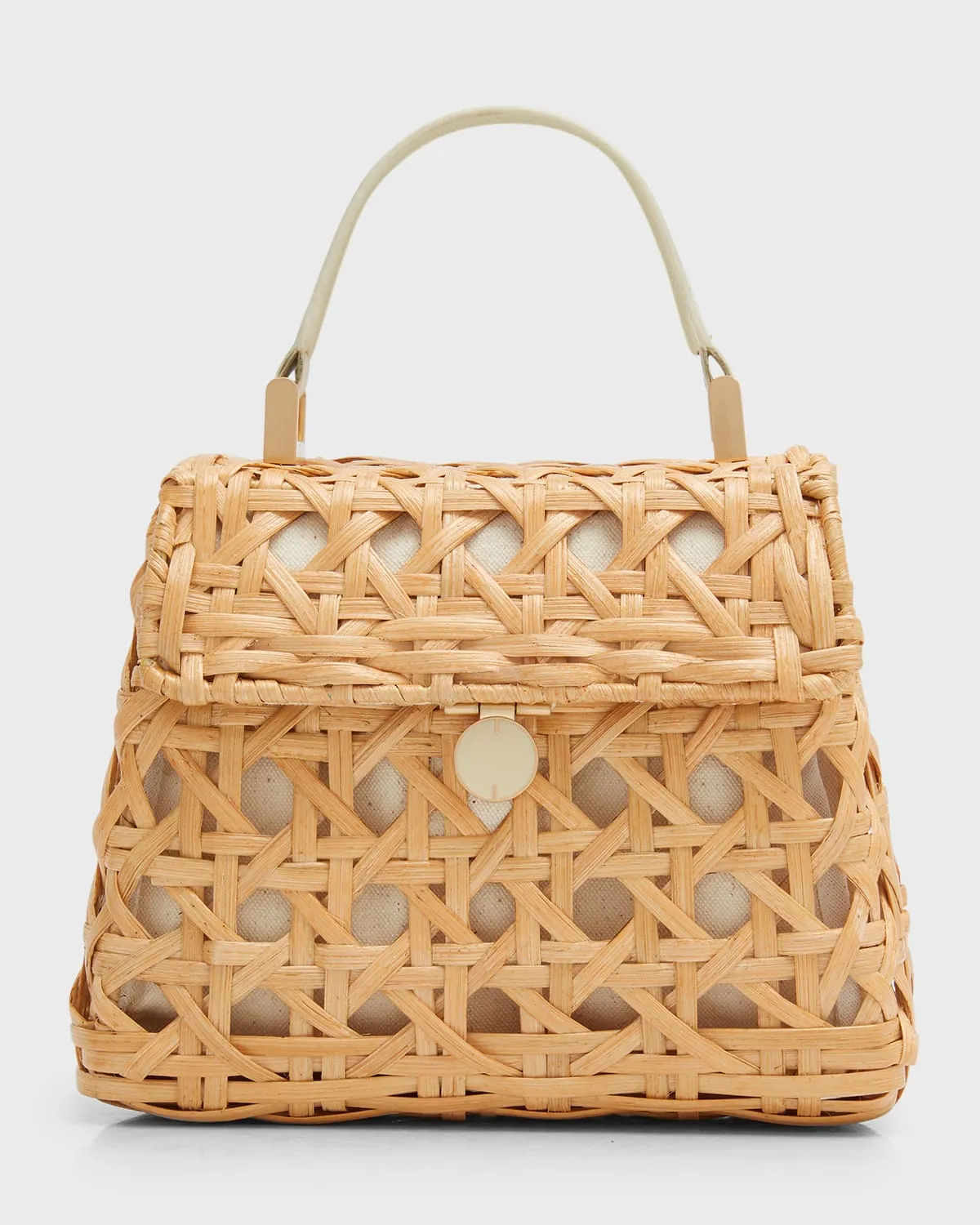 Sybil Cutout Rattan Crossbody Bag