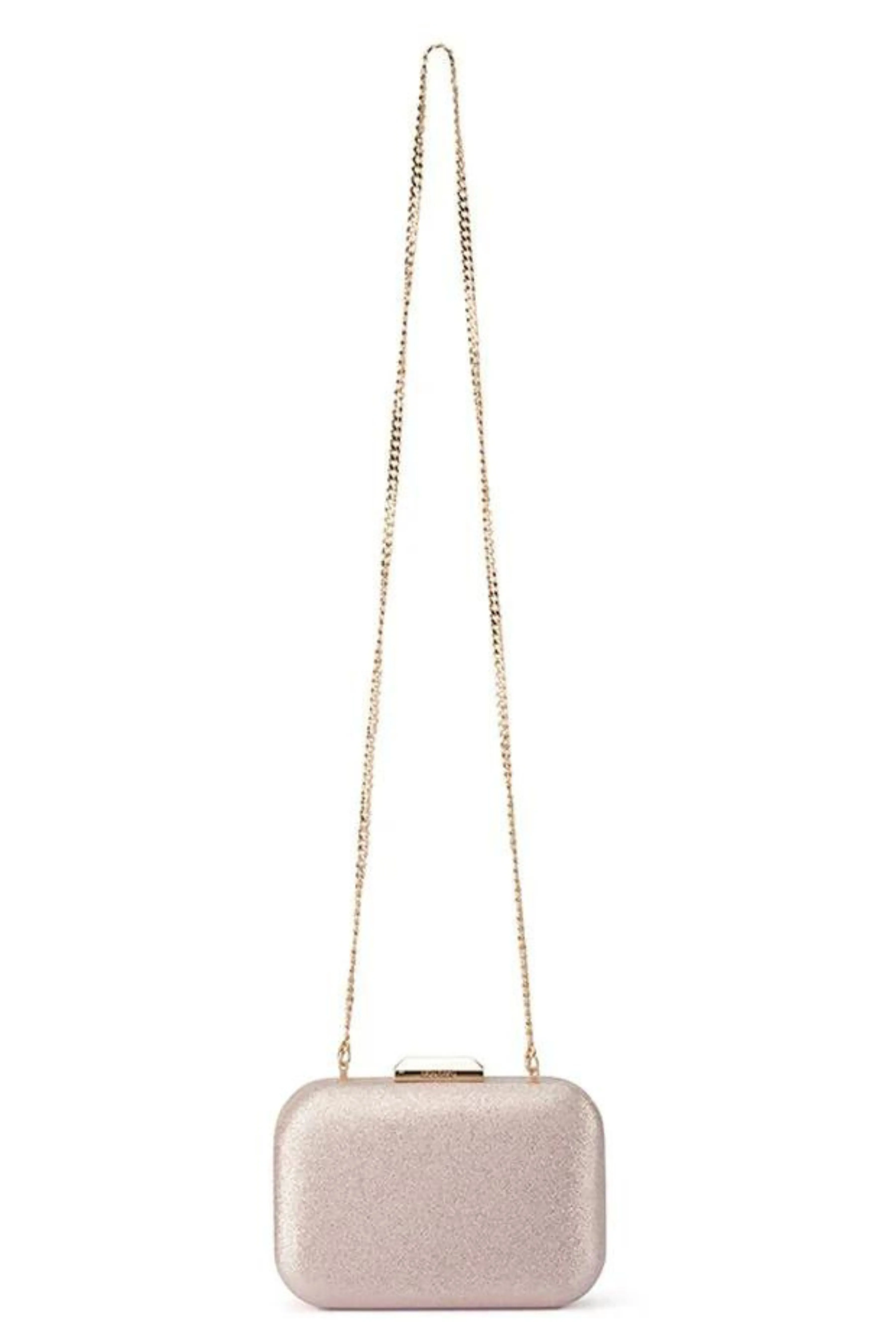 Tamar Metallic Clutch - Champagne