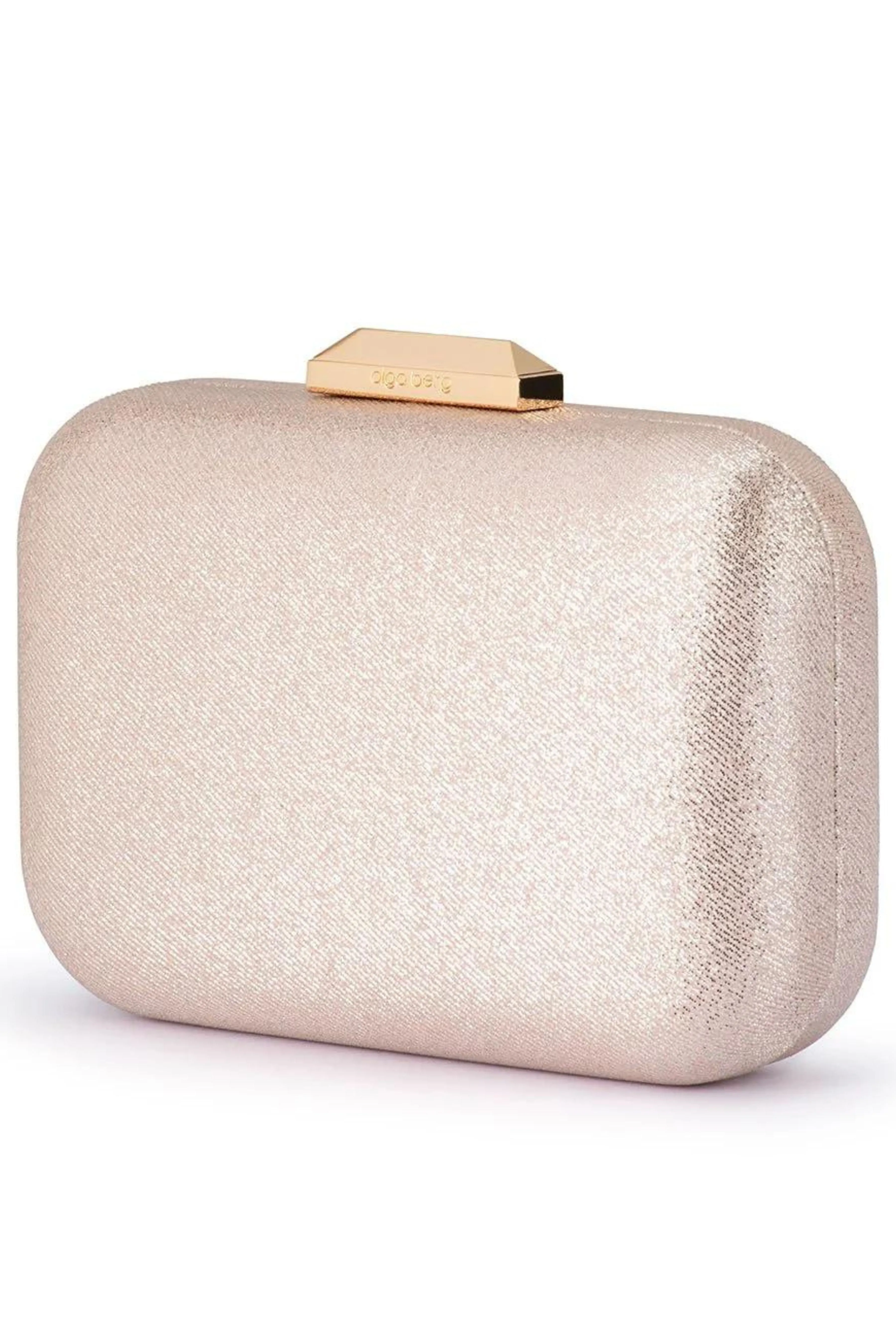 Tamar Metallic Clutch - Champagne
