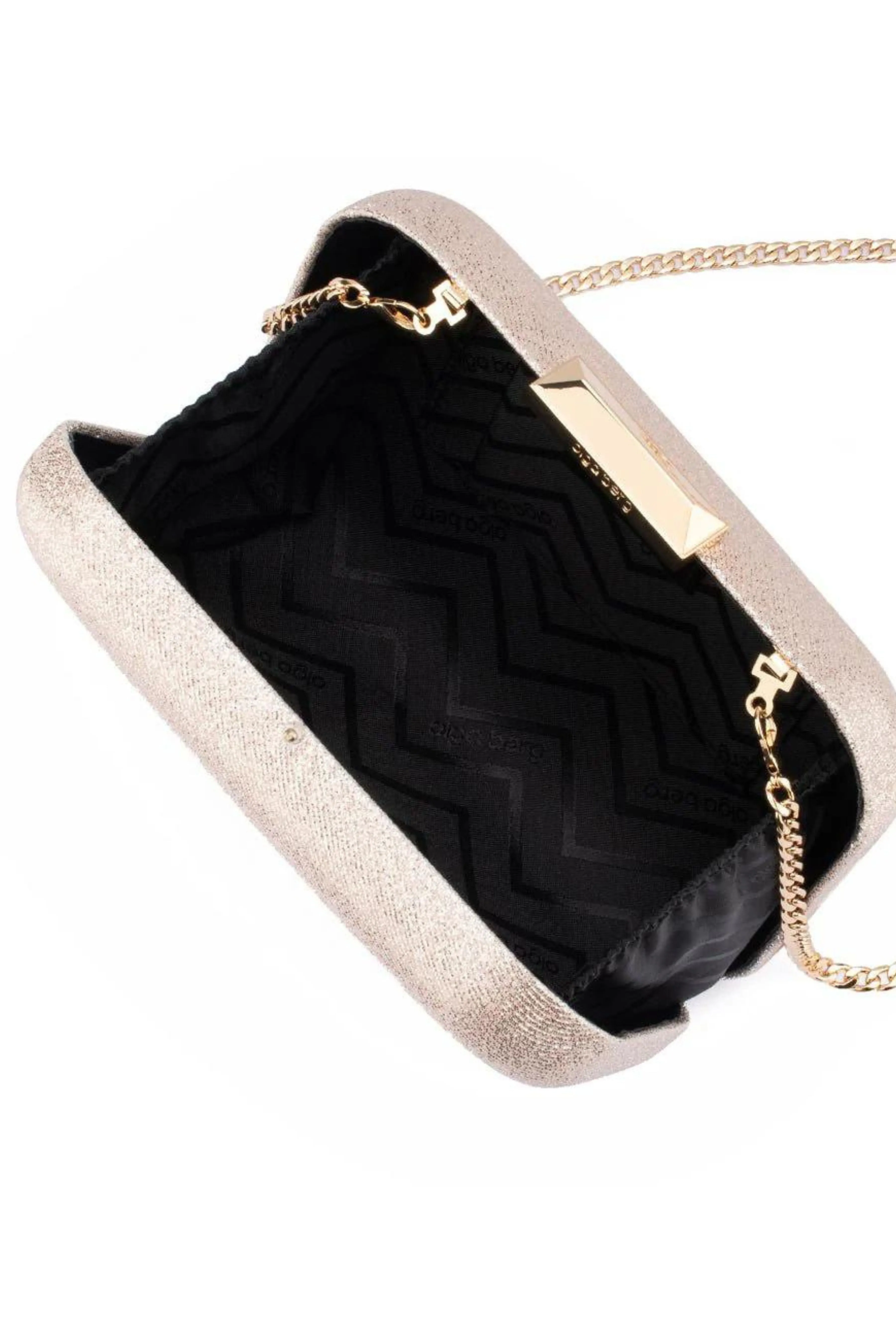Tamar Metallic Clutch - Champagne