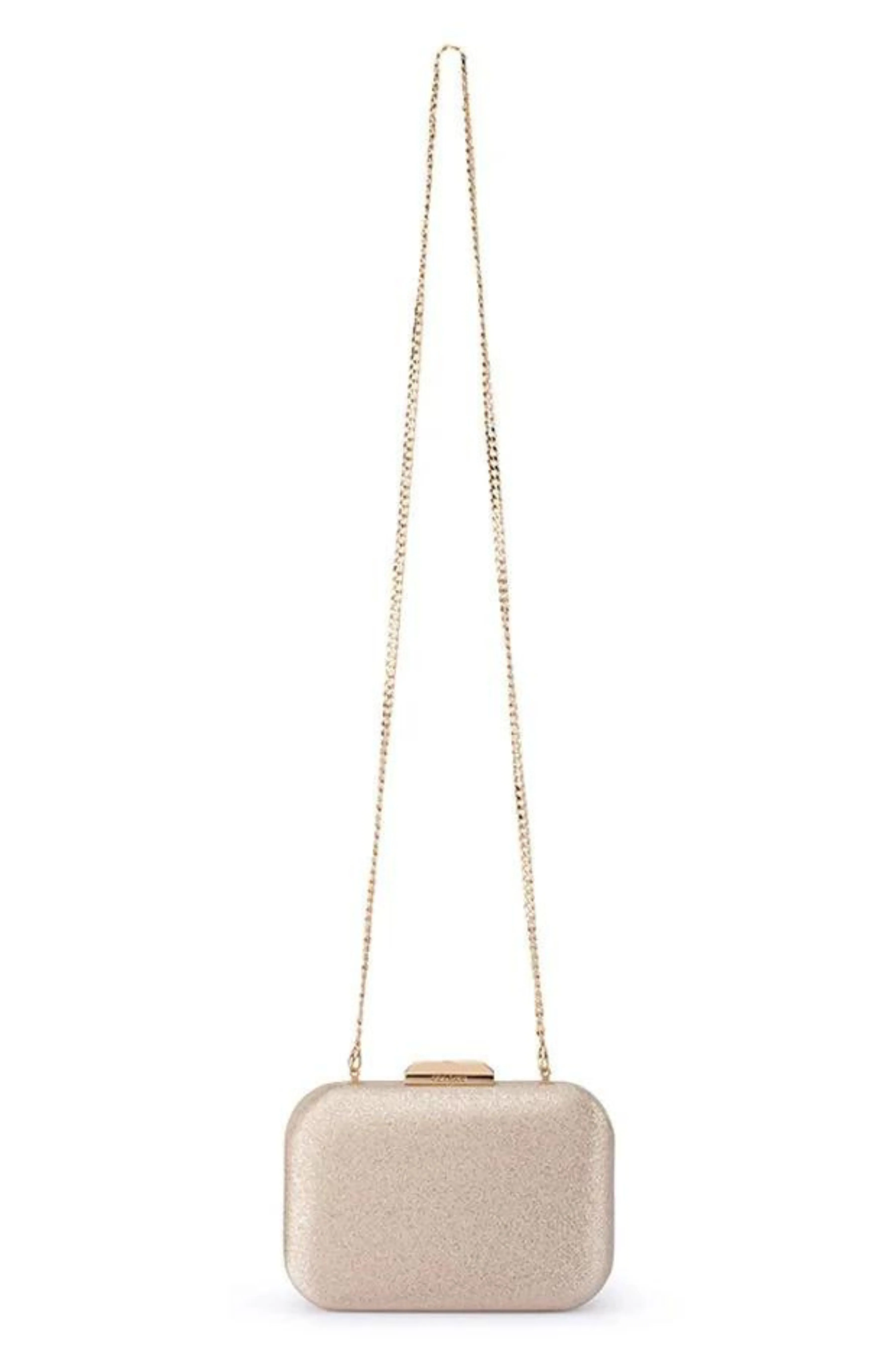 Tamar Metallic Clutch - Gold