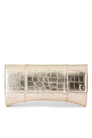 Tash Curved Clutch - Gold