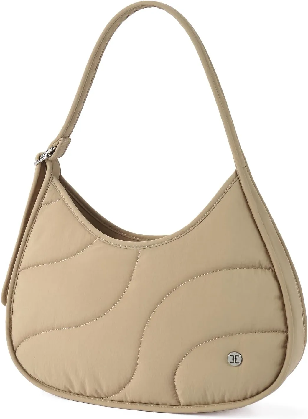 Telena Shoulder Bag Puffer Crescent Bags for Women Quilted Hobo Handbags Lightweight Clutch Purse