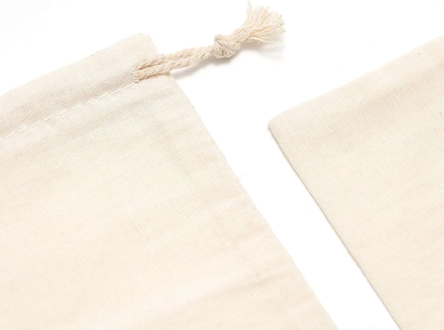 Tendwarm 20 Pieces 10x12 Inches Cotton Drawstring Bags Reusable Muslin Sachet Bag for Party Wedding Storage Home Supplies