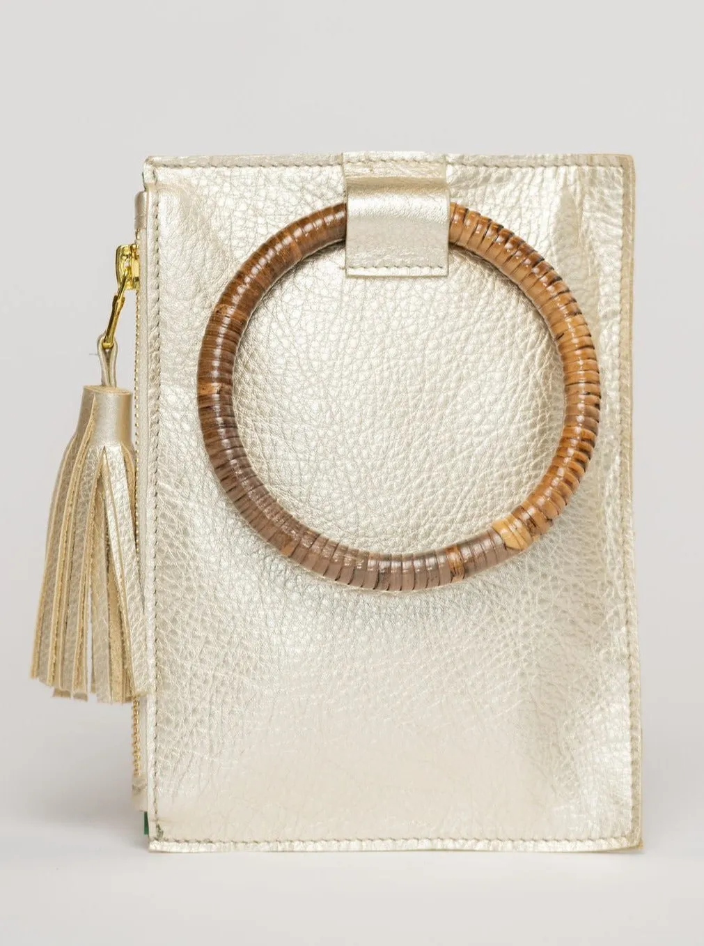 The Bamboo Ring Wristlet | Champagne